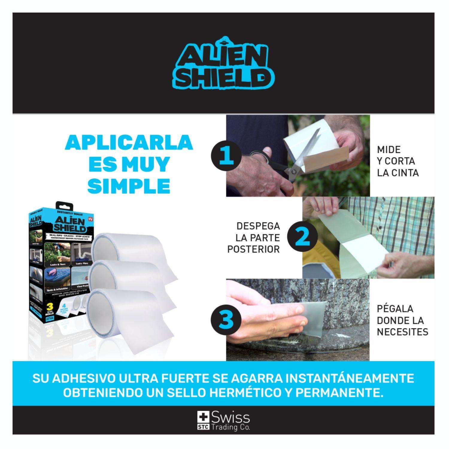 Set 3 Cintas Adhesivas Aislantes Alien Shield Aisladora Ultra Fuerte Impermeable-5