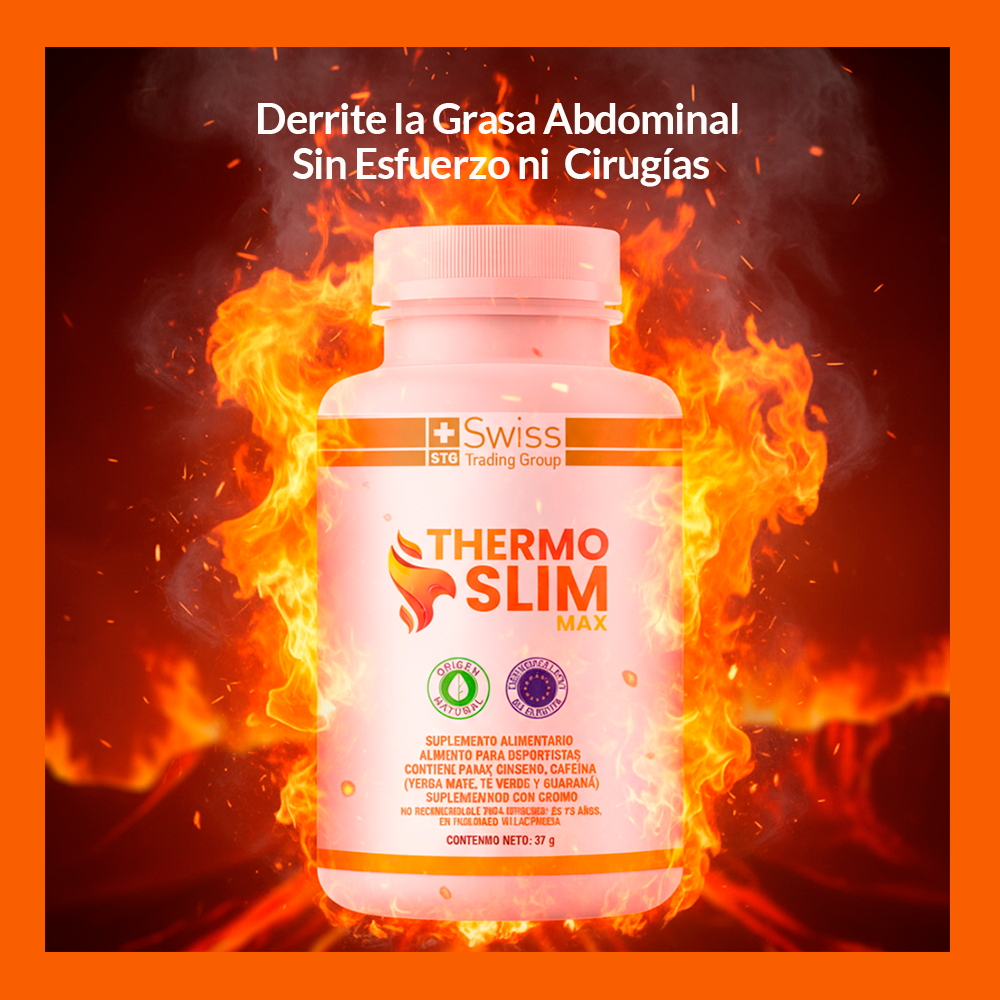 Suplemento Alimenticio Thermo Slim Quemador de Grasa 60 Capsulas Sin Azucar Con Ginseng Panax-5