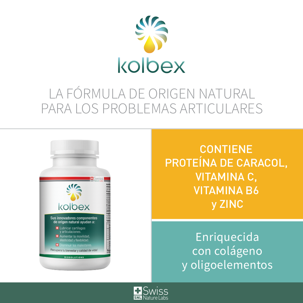 Suplemento Alimenticio Kolbex Dolor Articular Articulaciones 90 Cap-4