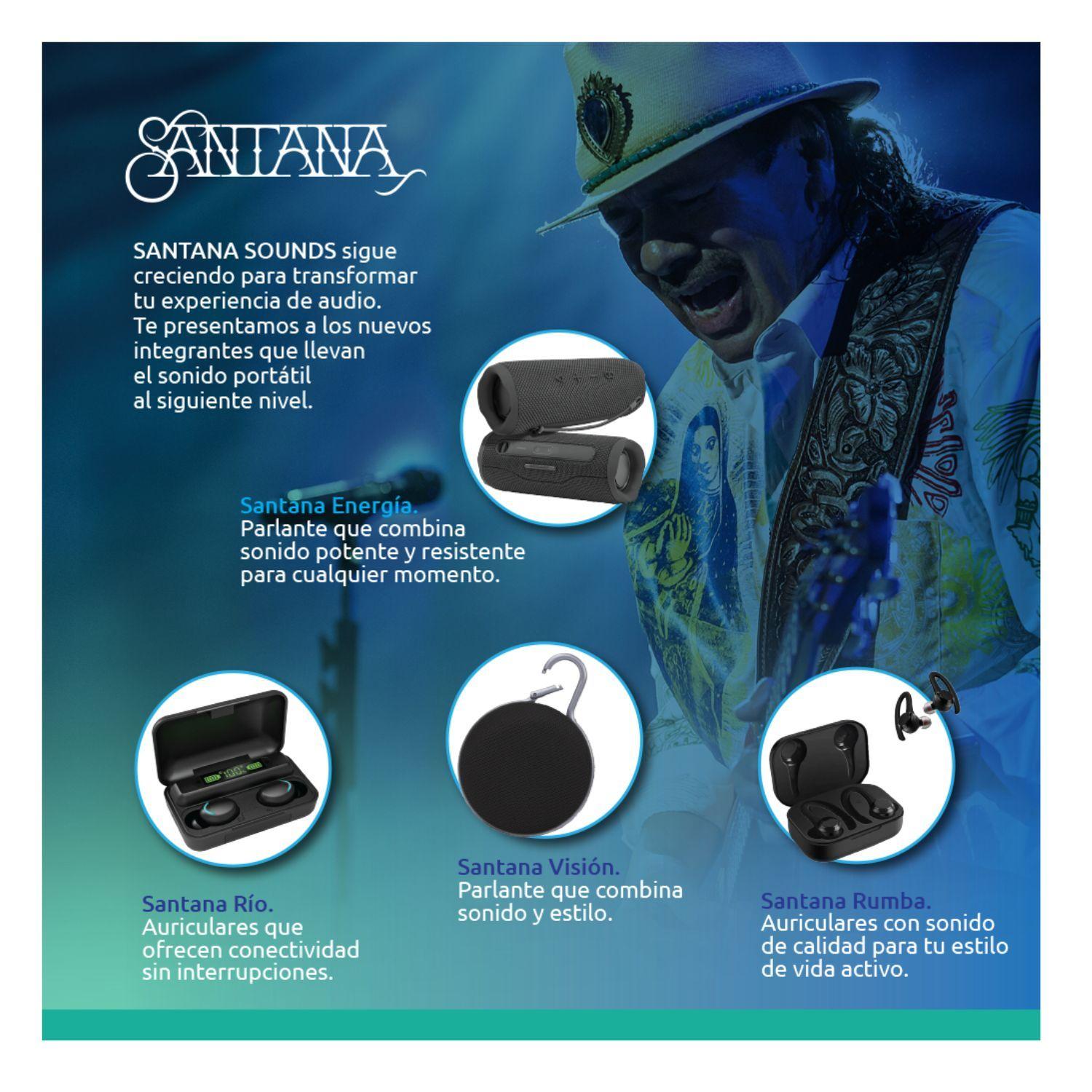 Parlante Portatil Santana Vision Bluetooth 5.3 Resistente al Agua-6