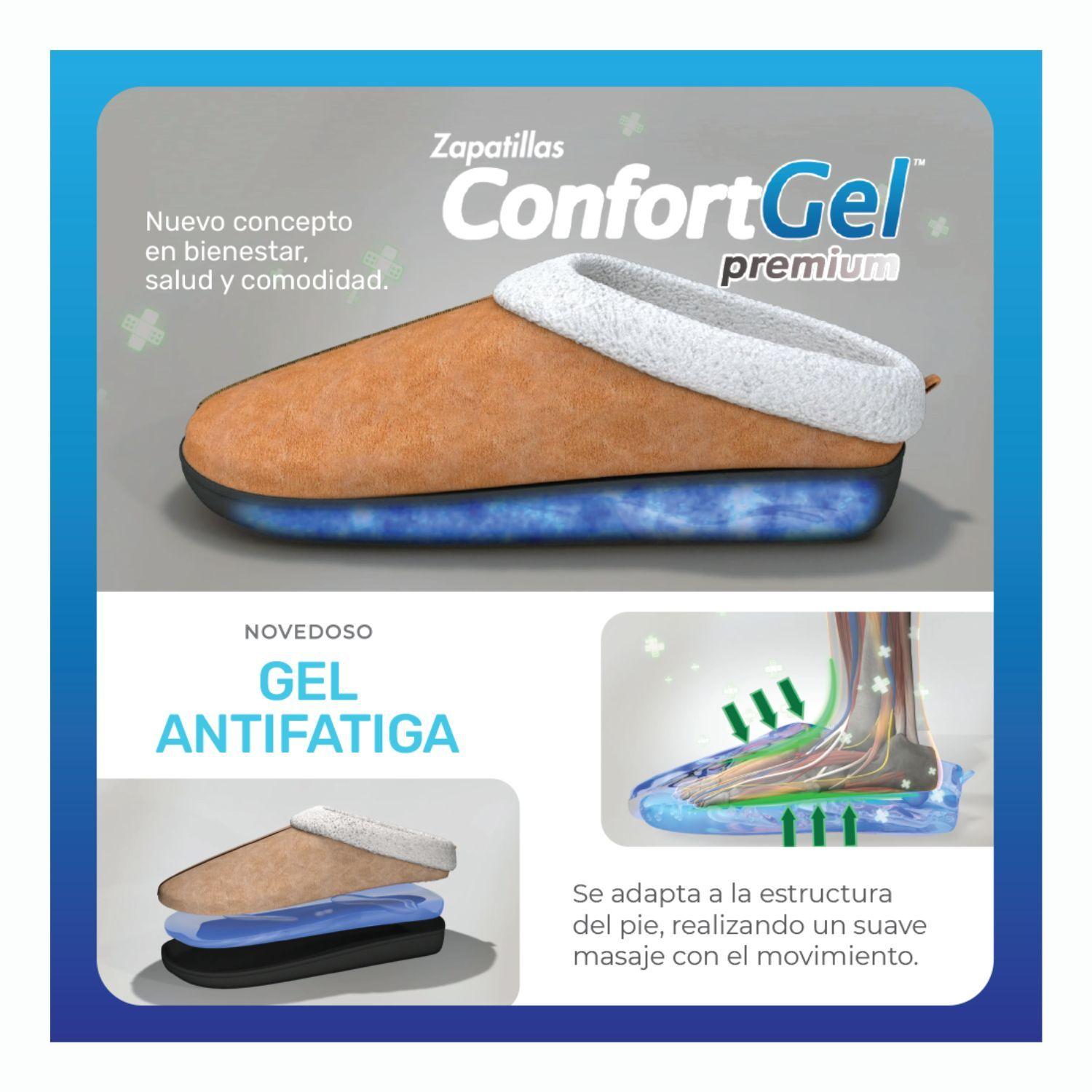 2 Comfort Gel - Zapatilla De Descanso - Azul Talla S-4