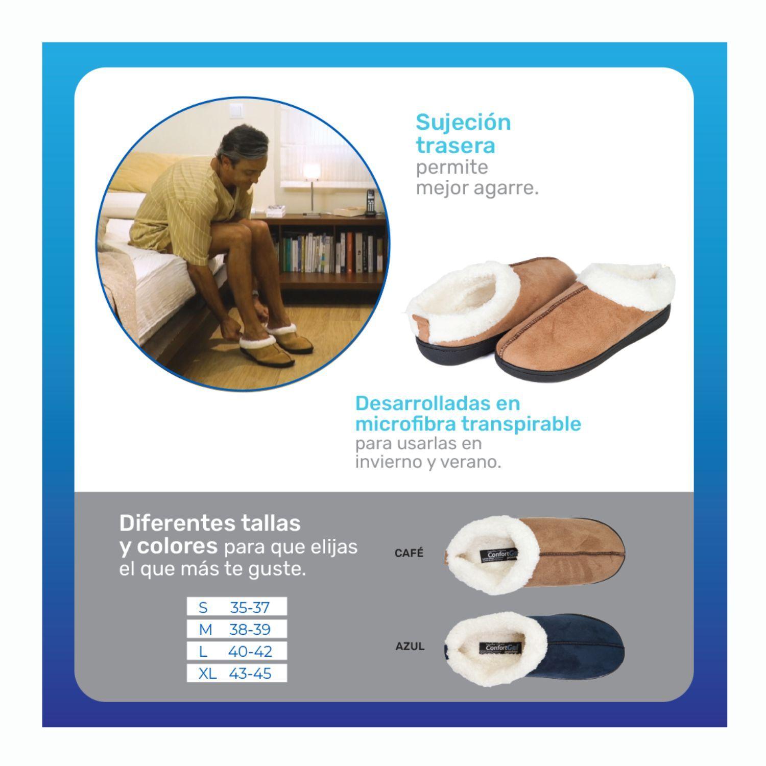 2 Comfort Gel - Zapatilla De Descanso - Azul Talla S-7