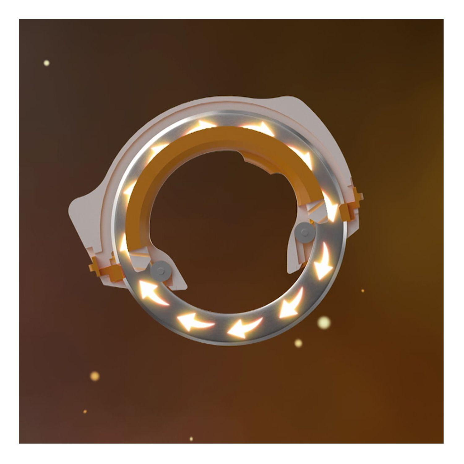 Cuchillo Circular Giratorio De Acero Inoxidable Mango Ergonómico Samurai 360 Incluye Base-5