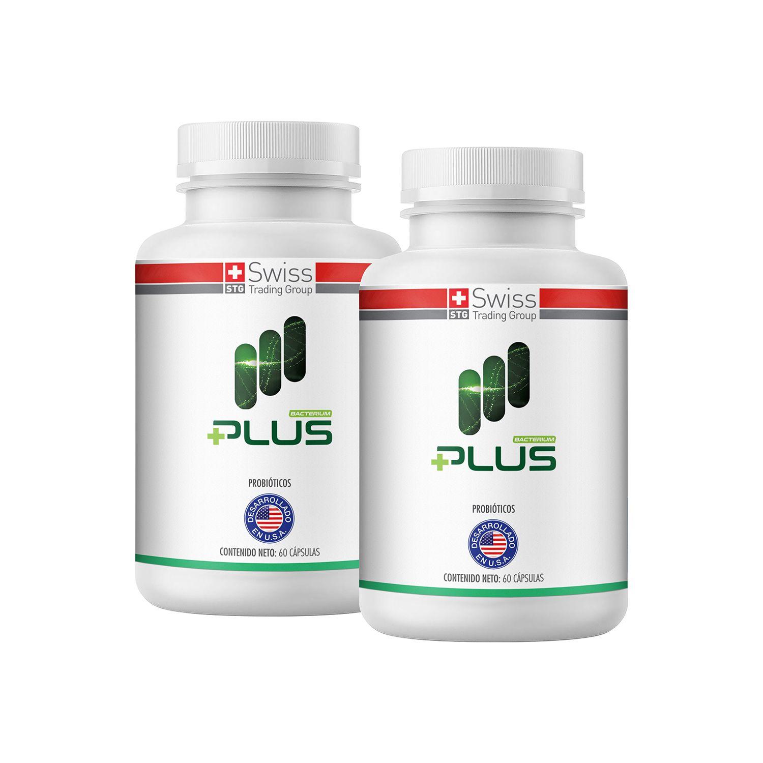 Bacterium Plus 2 Frascos con 60 capsulas c/u-1