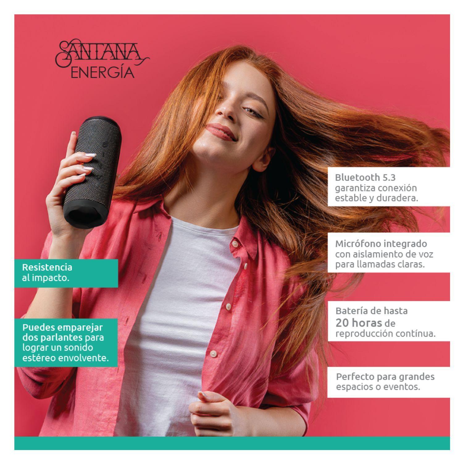 Parlante Portatil Santana Energia Bluetooth 5.3 Resistente al Agua-4