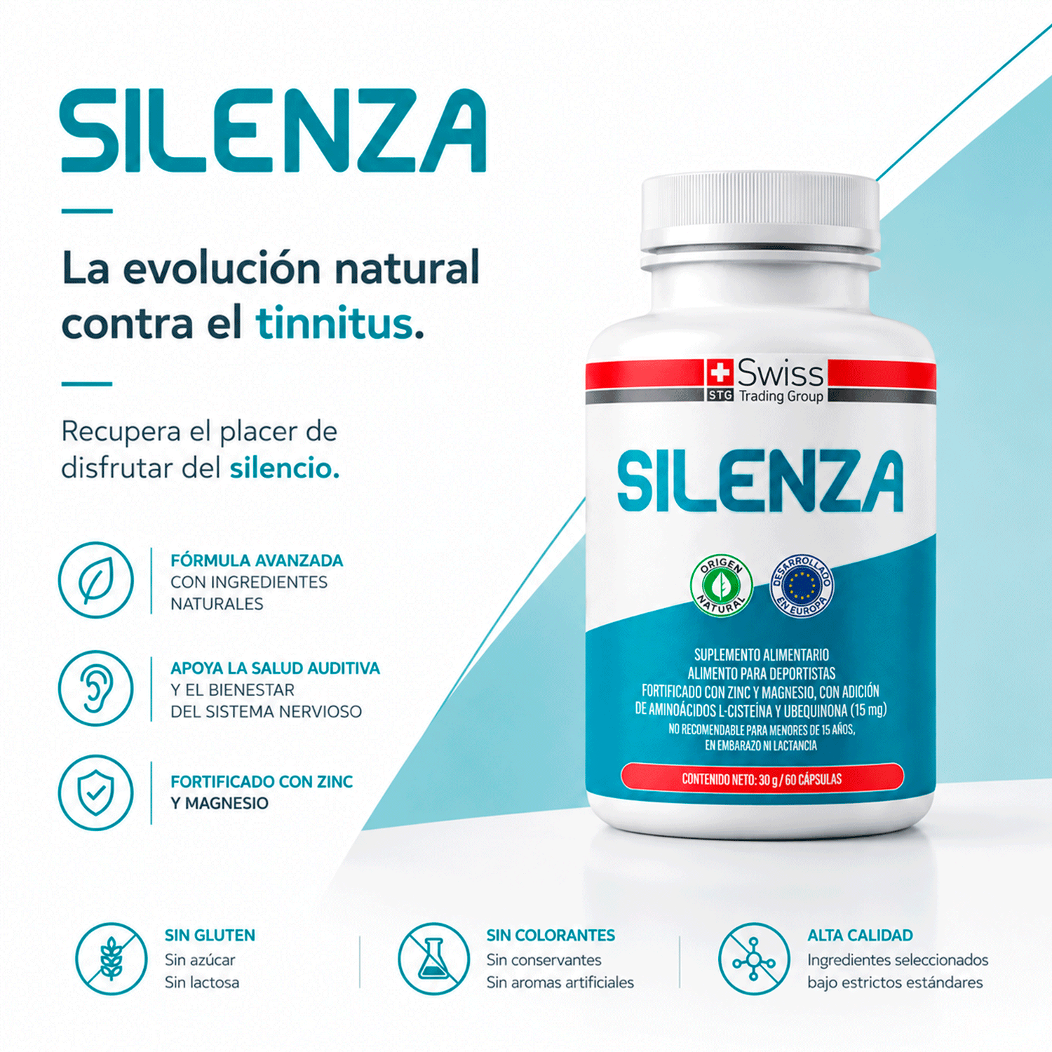 Silenza 2 frascos con 60 capsulas cada uno-1