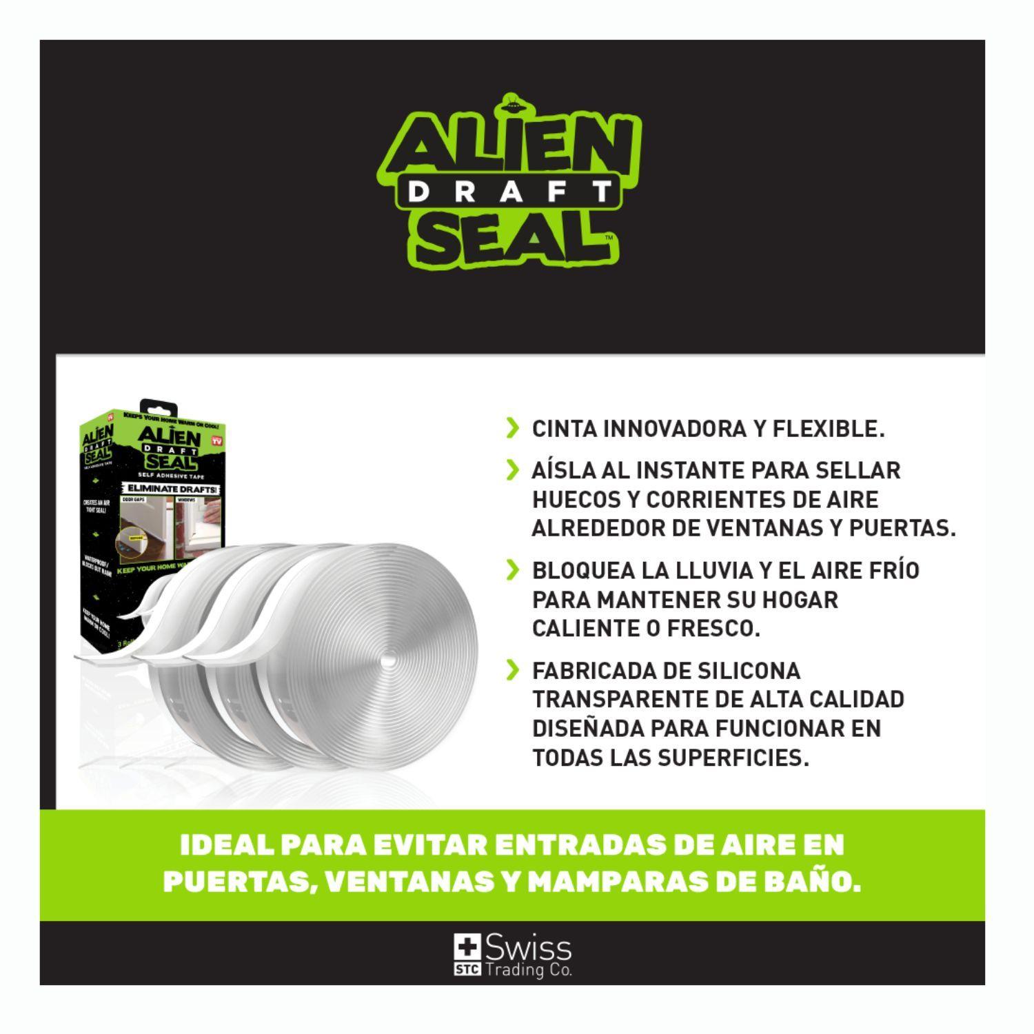 3 Cintas Adhesivas Aislantes Alien Seal Sellado Profesional de Puertas y Ventanas-5