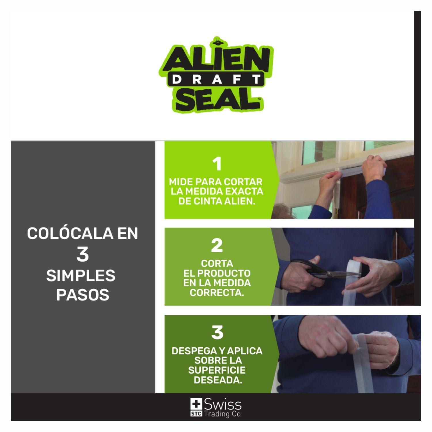 3 Cintas Adhesivas Aislantes Alien Seal Sellado Profesional de Puertas y Ventanas-6