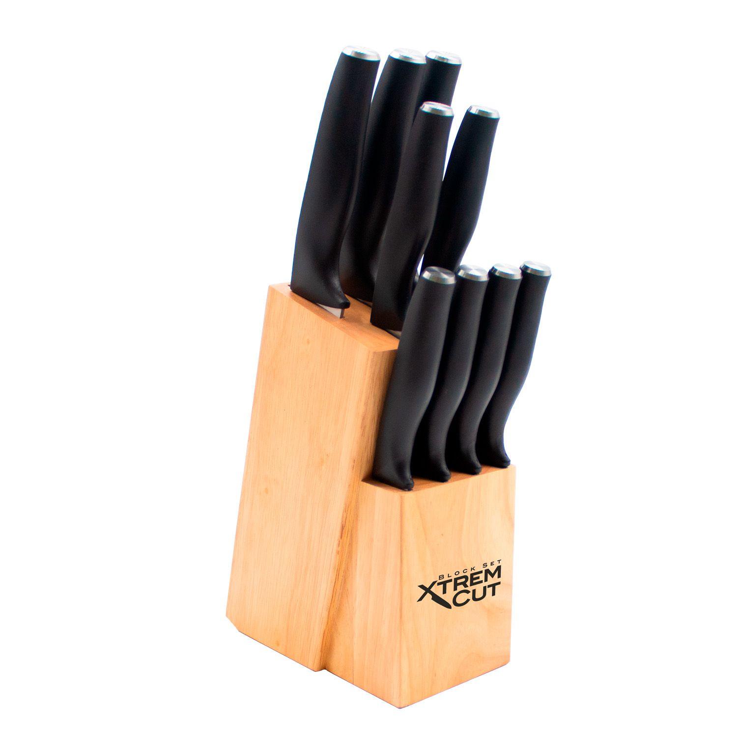 Xtrem Cut Block Set - 10 piezas c/ Afilador Acero Inox-0