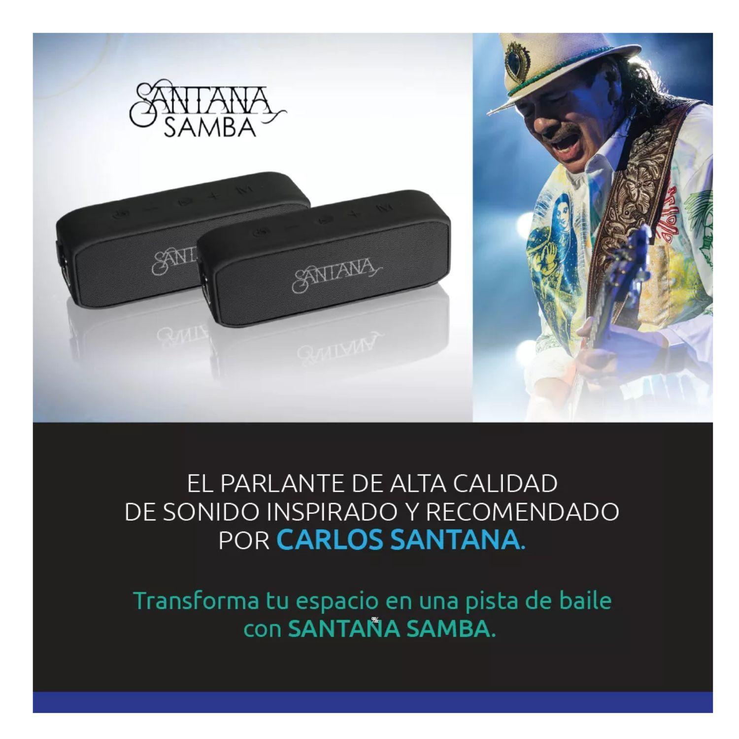 Pack 2 Parlantes Portatil Santana Samba Bluetooth 5.3 Resistente Agua-3