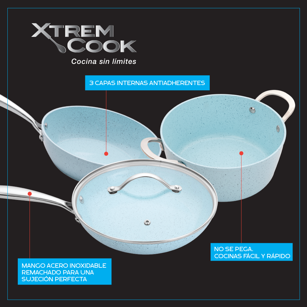 Xtrem Cook 1 Set deSartenes con 4 Piezas-5