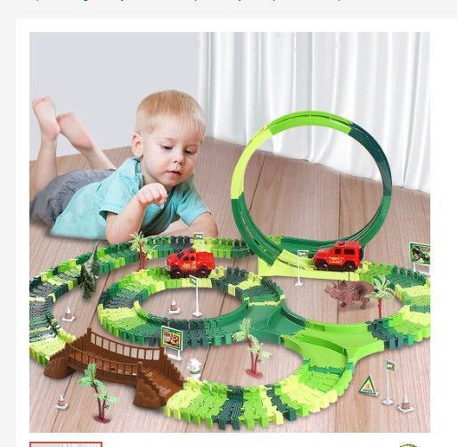 Pista Dinosaurio 4 Metros De Largo Aprox 195pcs Co-2