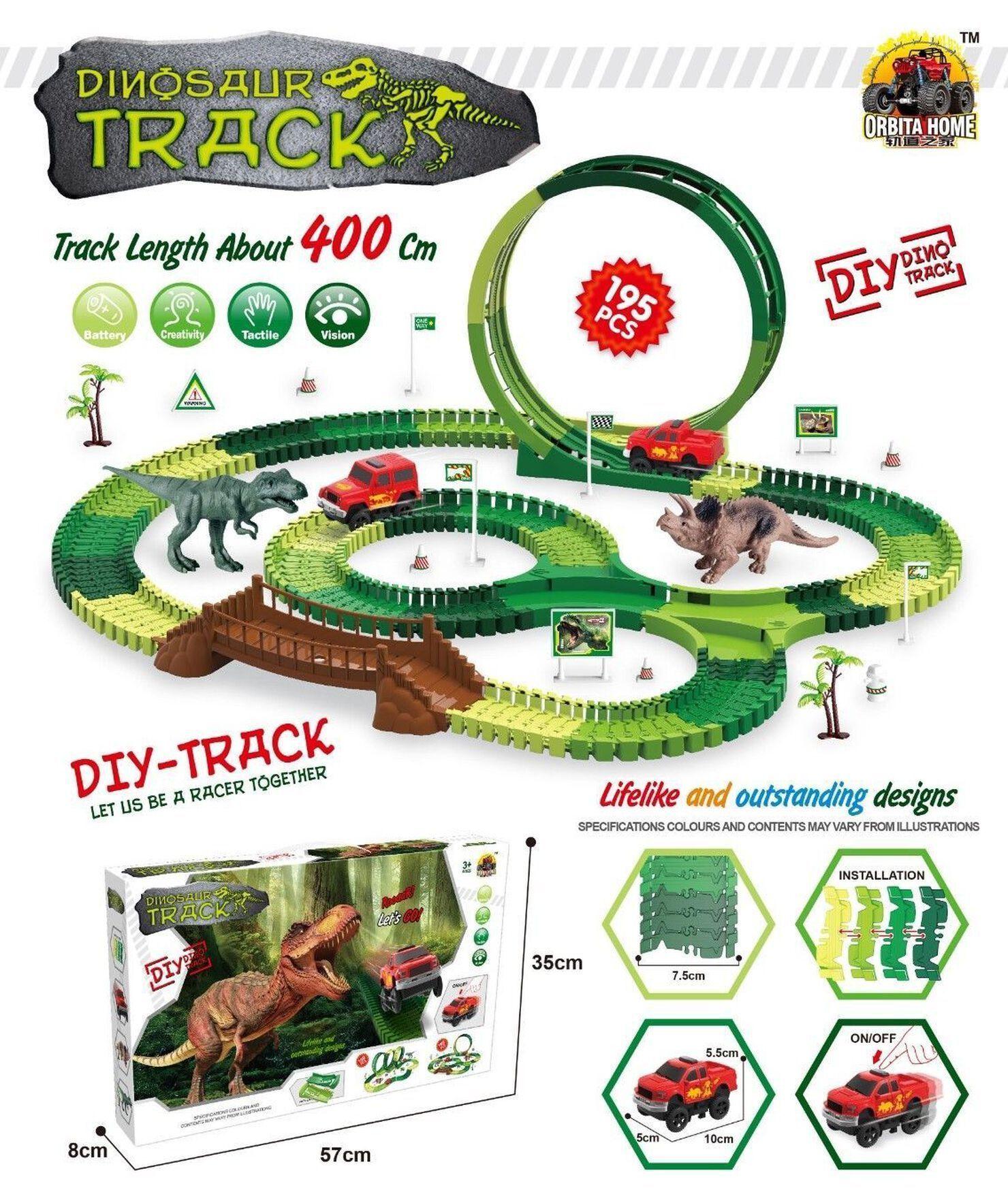 Pista Dinosaurio 4 Metros De Largo Aprox 195pcs Co-6