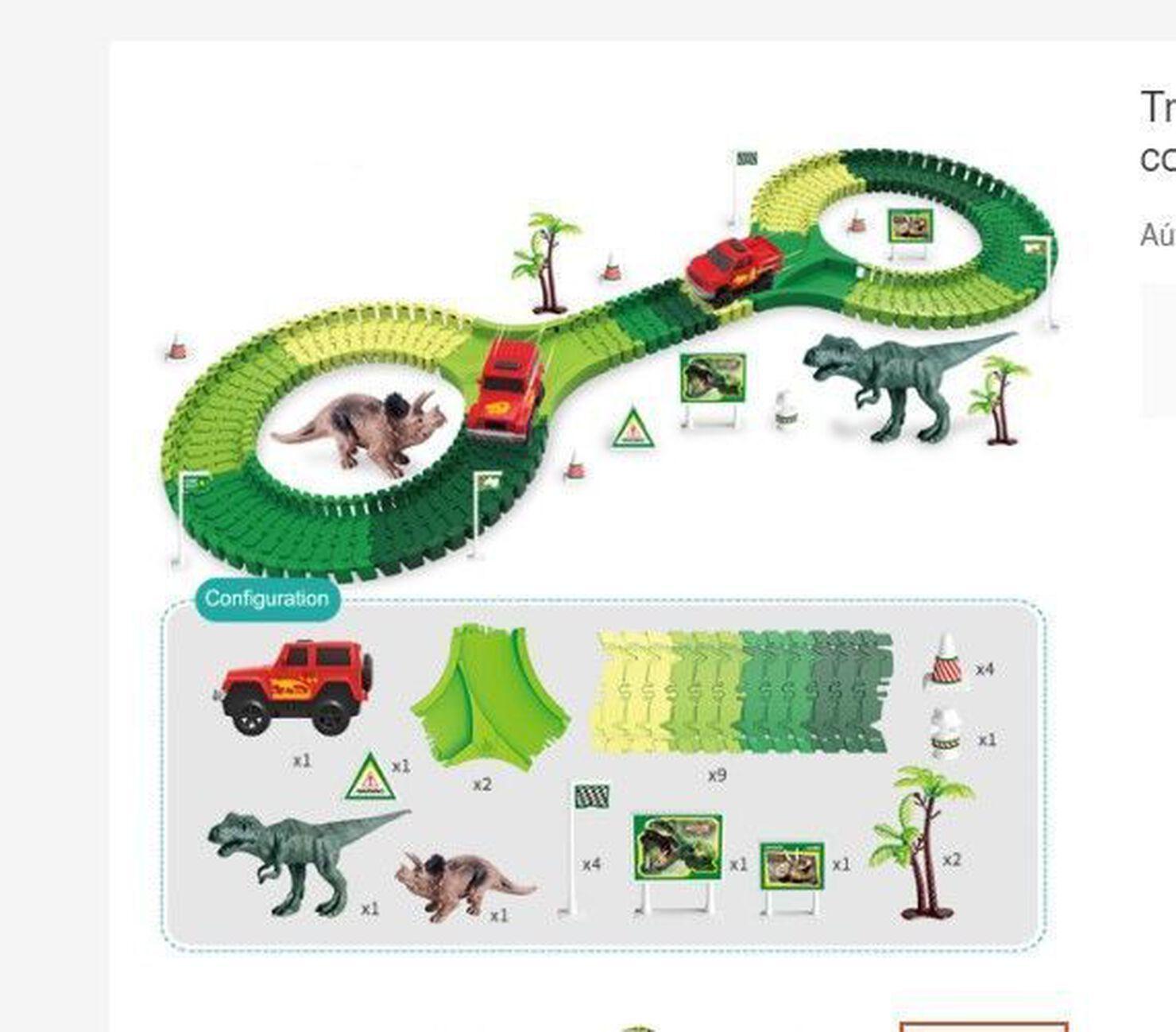 Pista Dinosaurio 4 Metros De Largo Aprox 195pcs Co-5