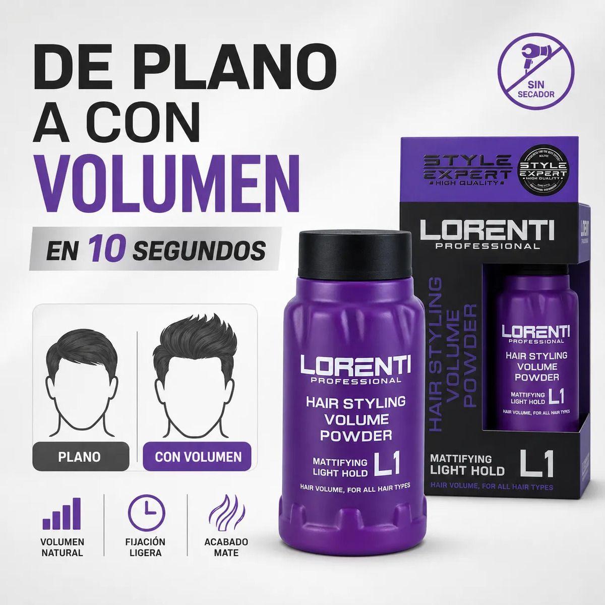 Polvo Texturizador Cabello Lorenti Volumen Fijación Ligera-2