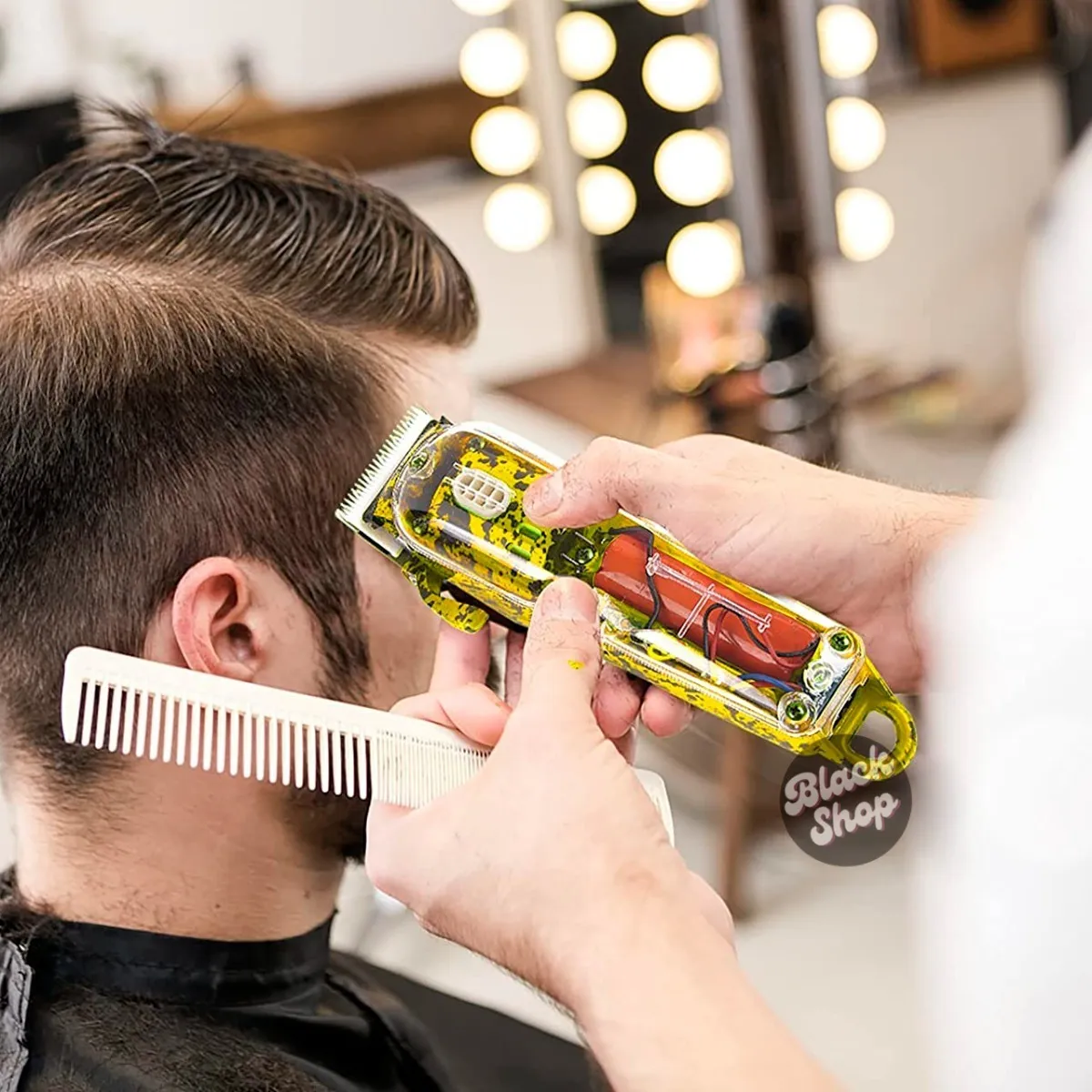 Carcasa Transparente Para Maquina Wahl Clip Amarillo-2