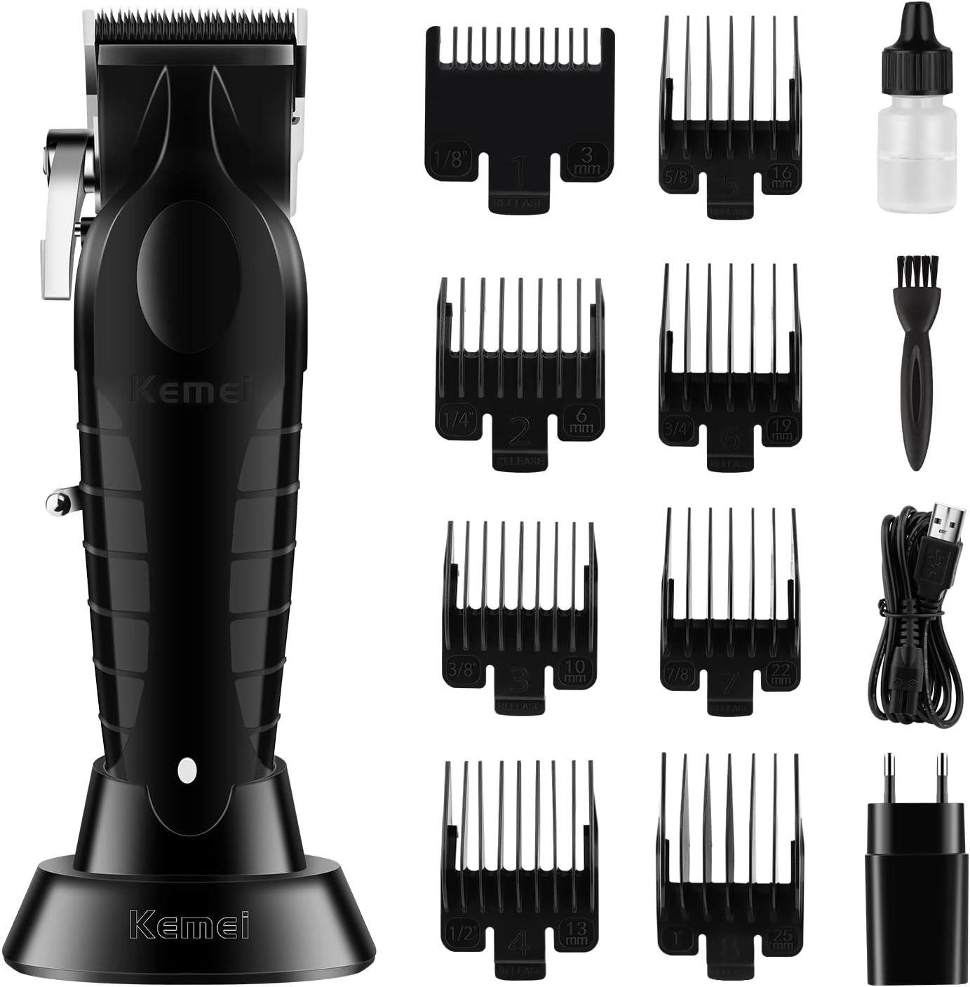 Pack de Barbero Completo 3 Maquinas Afeitadoras Corta Pelo Inalambricas Kemei-5