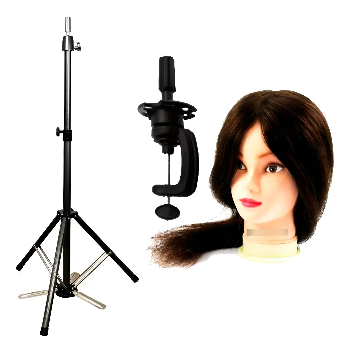 Atril Pedestal Para Cabeza Tecnica + Cabeza 80% Natural Con Aletas-0