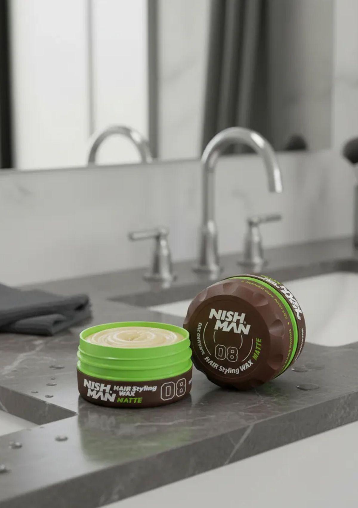 Cera Para Peinar Cabello Matte 08 Nishman Wax 150ml Fijacion-2