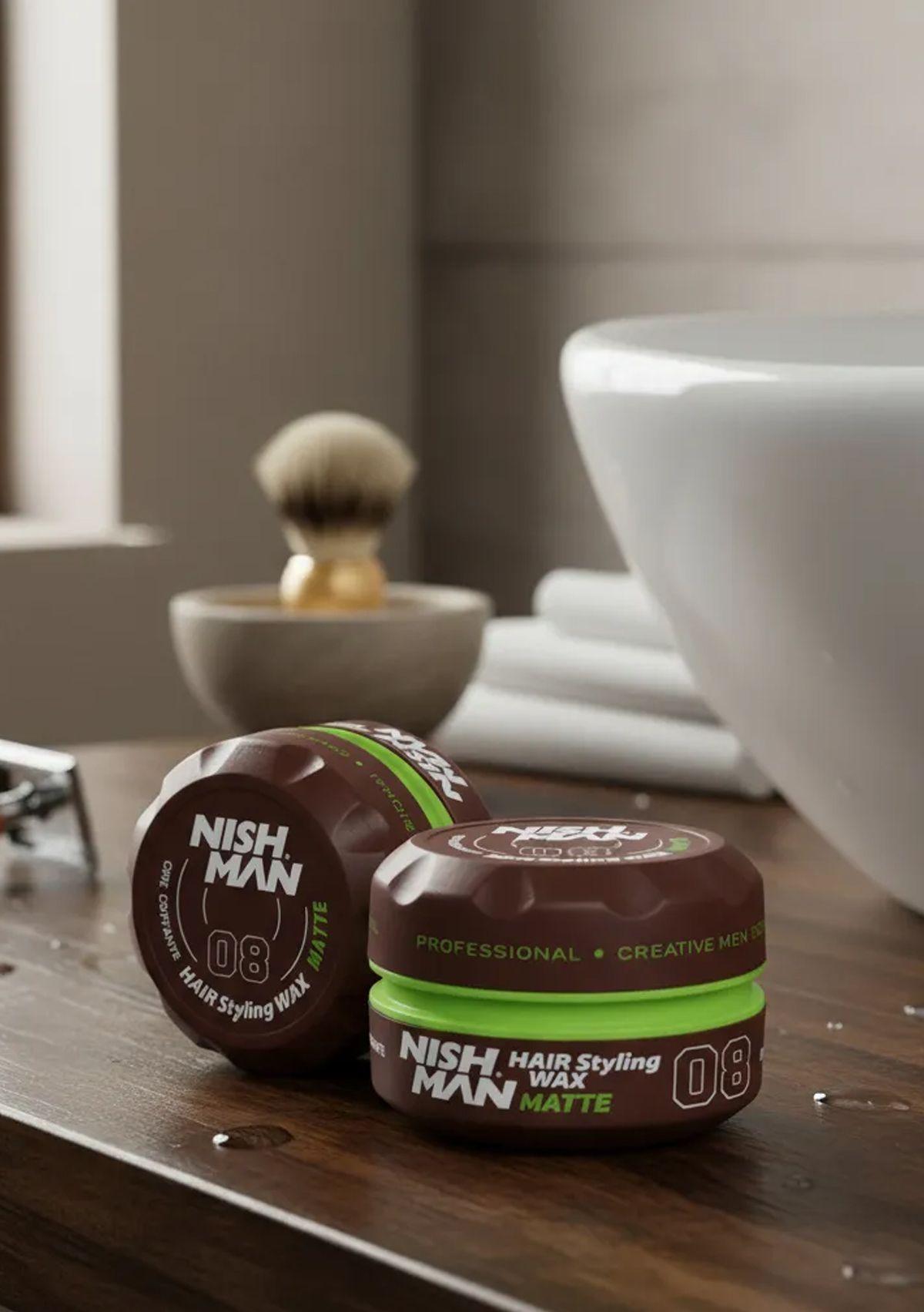 Cera Para Peinar Cabello Matte 08 Nishman Wax 150ml Fijacion-4