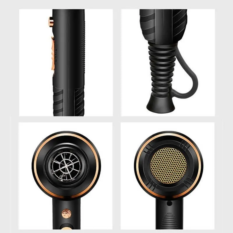 Secador Soplador Pelo Electrico Control Calor Peluqueria Negro-2