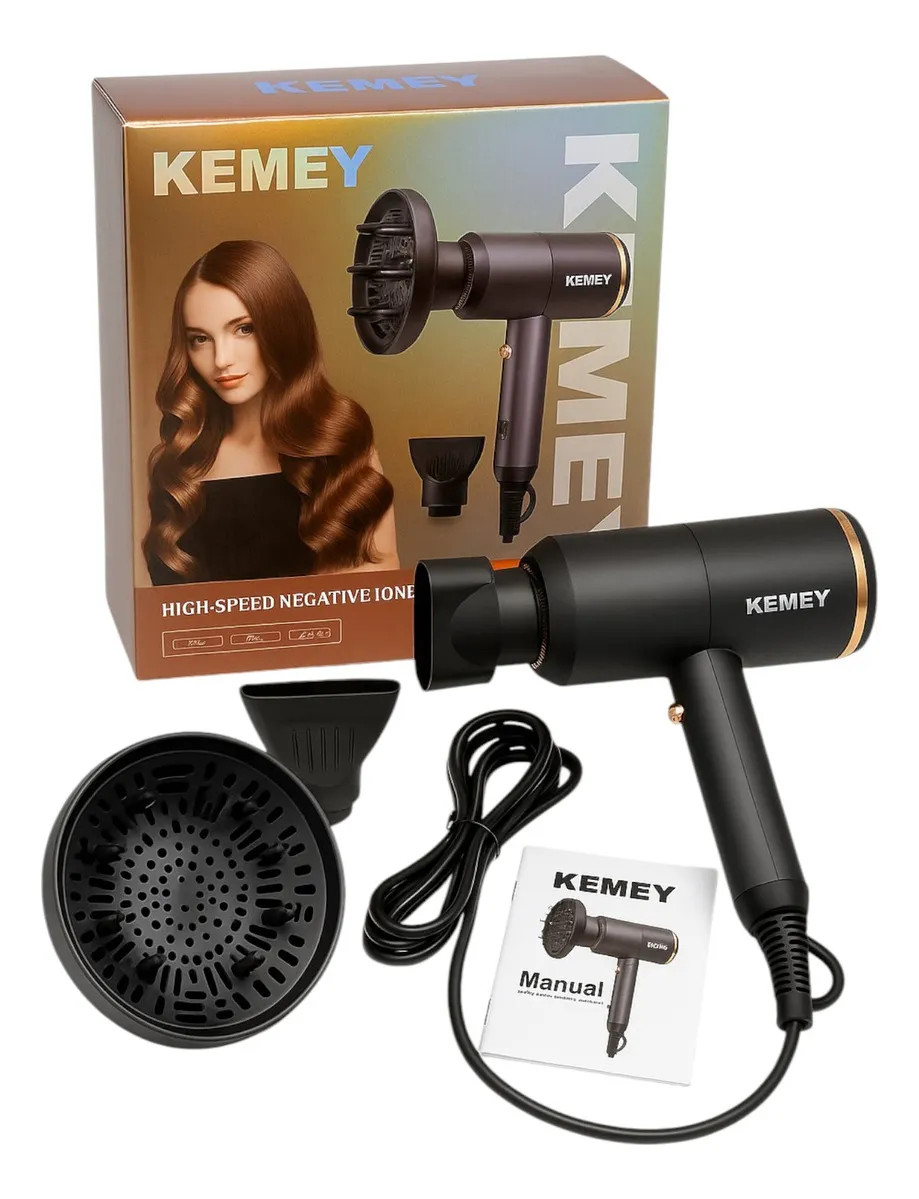 Secador Soplador Pelo Electrico Control Calor Peluqueria Negro-6