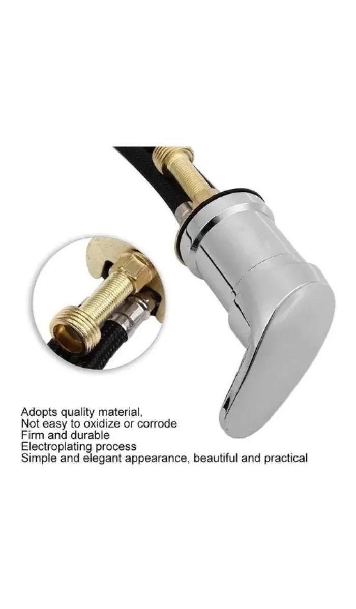 Llave Monomando Peluquería Grifo Lavapelo Barberia Acero-2