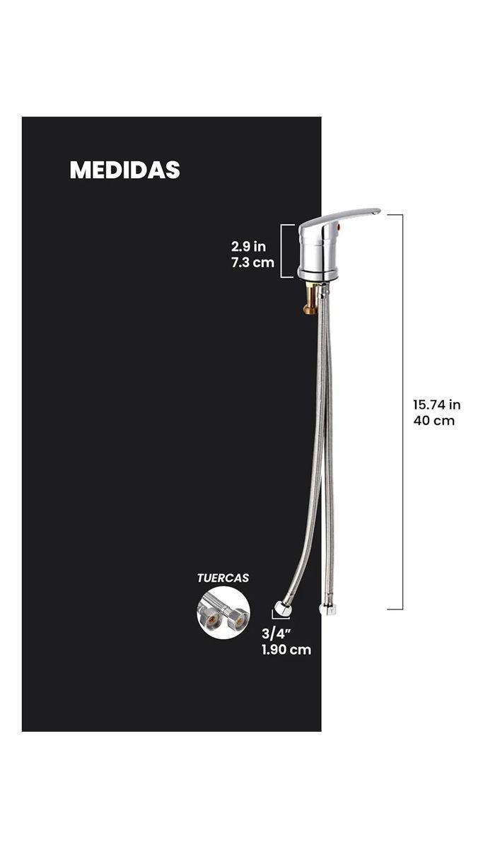 Llave Monomando Peluquería Grifo Lavapelo Barberia Acero-4