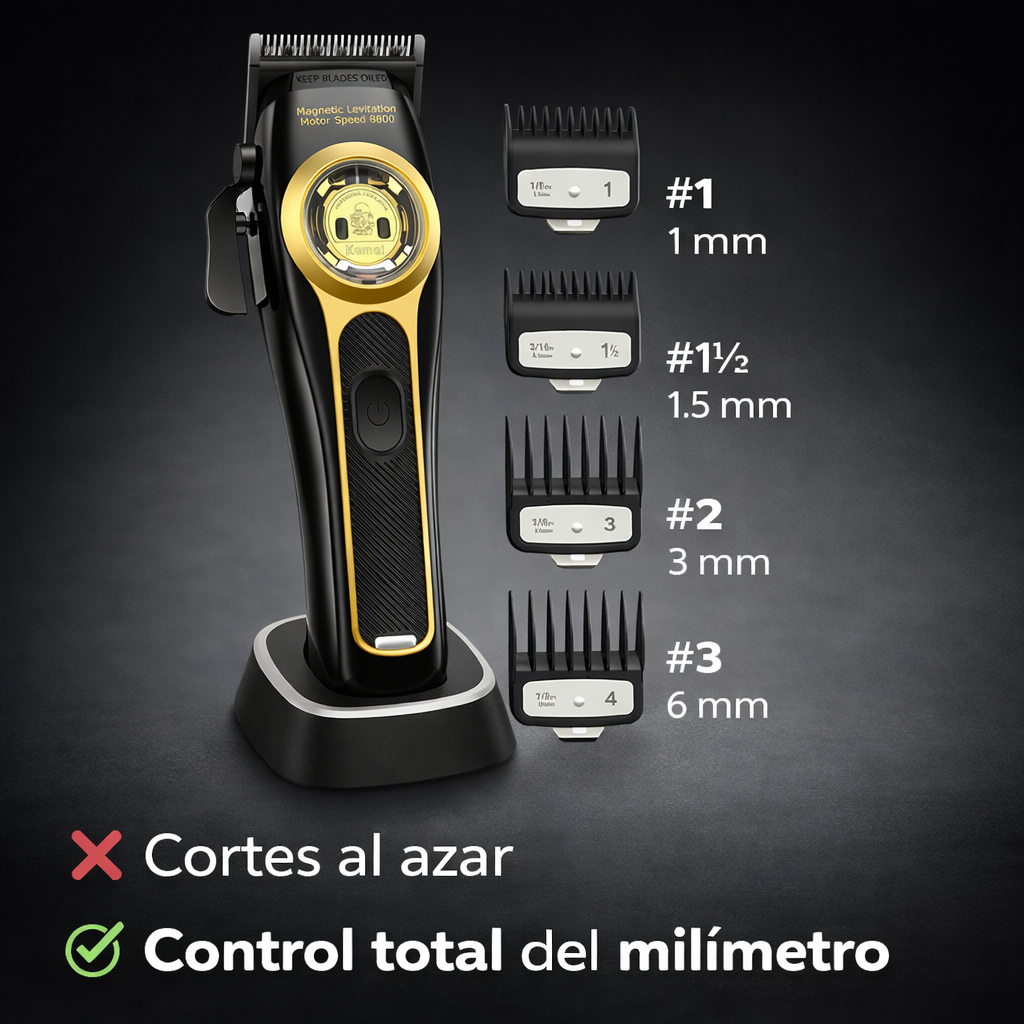 Maquina De Cortar Pelo Inalambrica Kemei 2373 Para Barbera-6