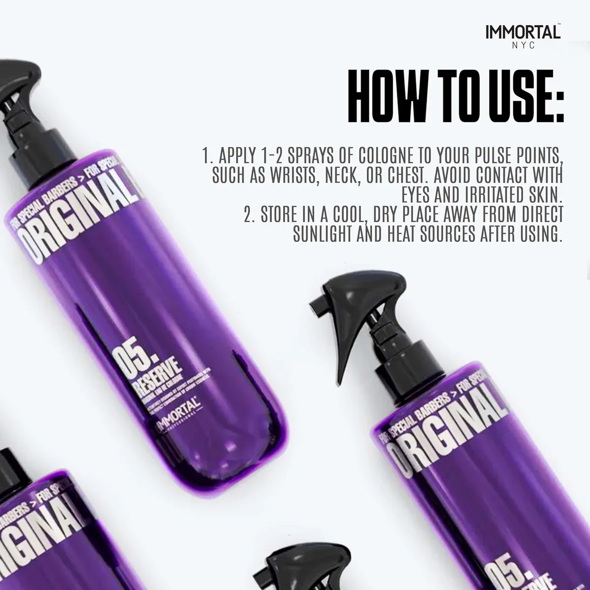 IMMORTAL 05 RESERVE COLOGNE 500ML AFTER SHAVE BARBERIA HOMBRE-6