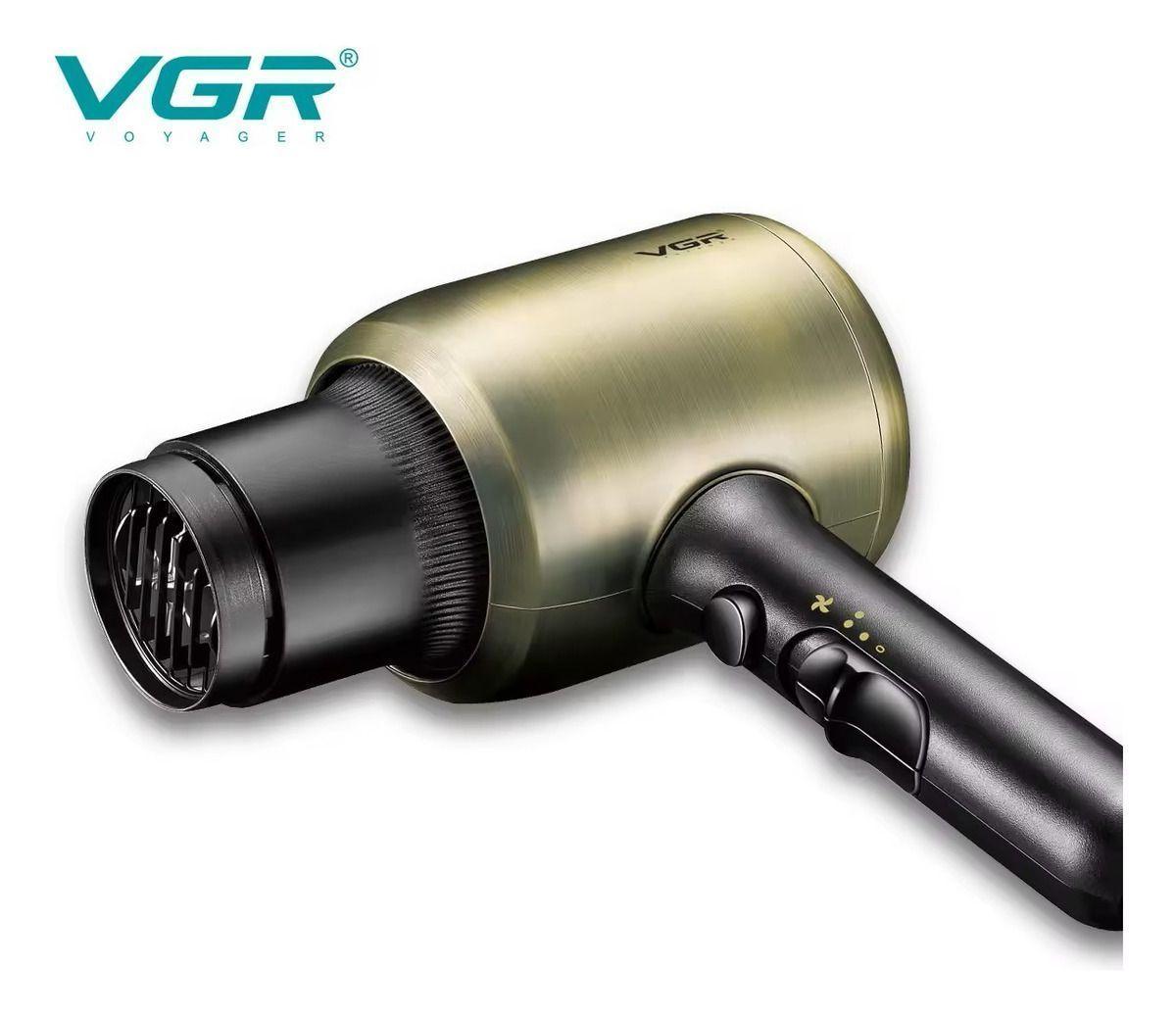 Secador De Pelo Profesional Potencia 2200w Color Oro V-453 Negro-3