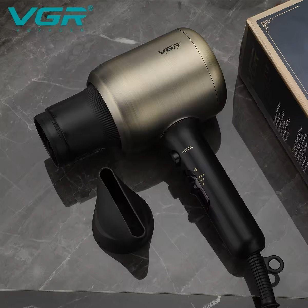 Secador De Pelo Profesional Potencia 2200w Color Oro V-453 Negro-4