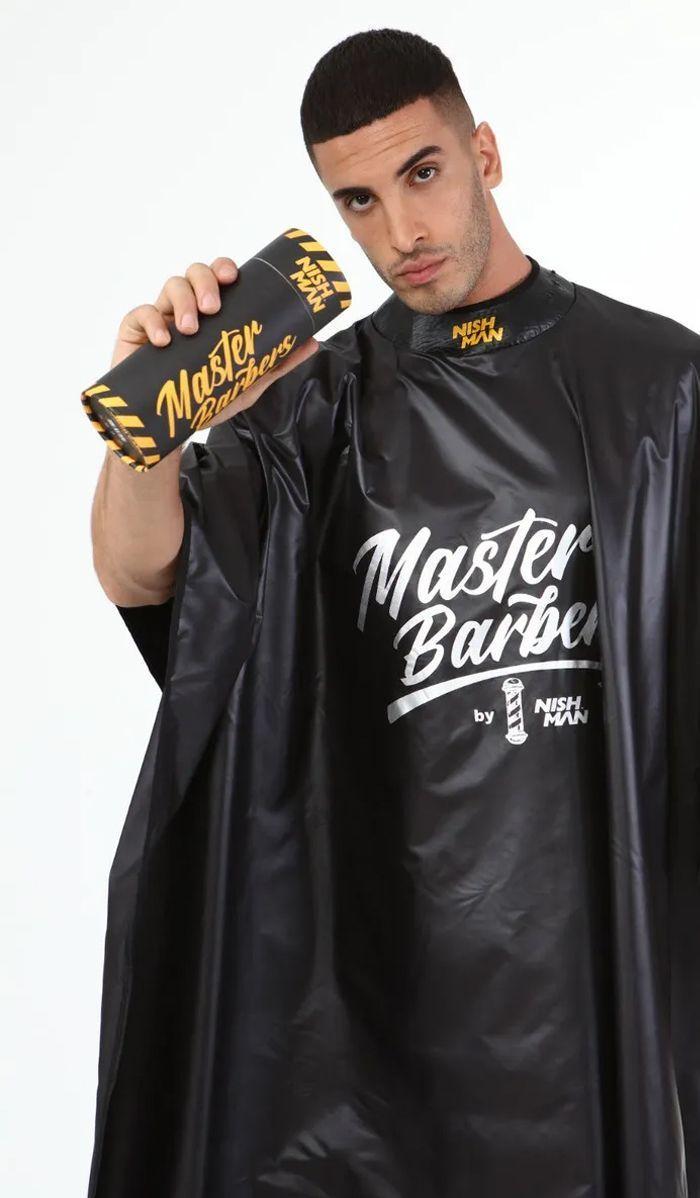 Nishman Capa De Corte Premium Negro Master Barber-3