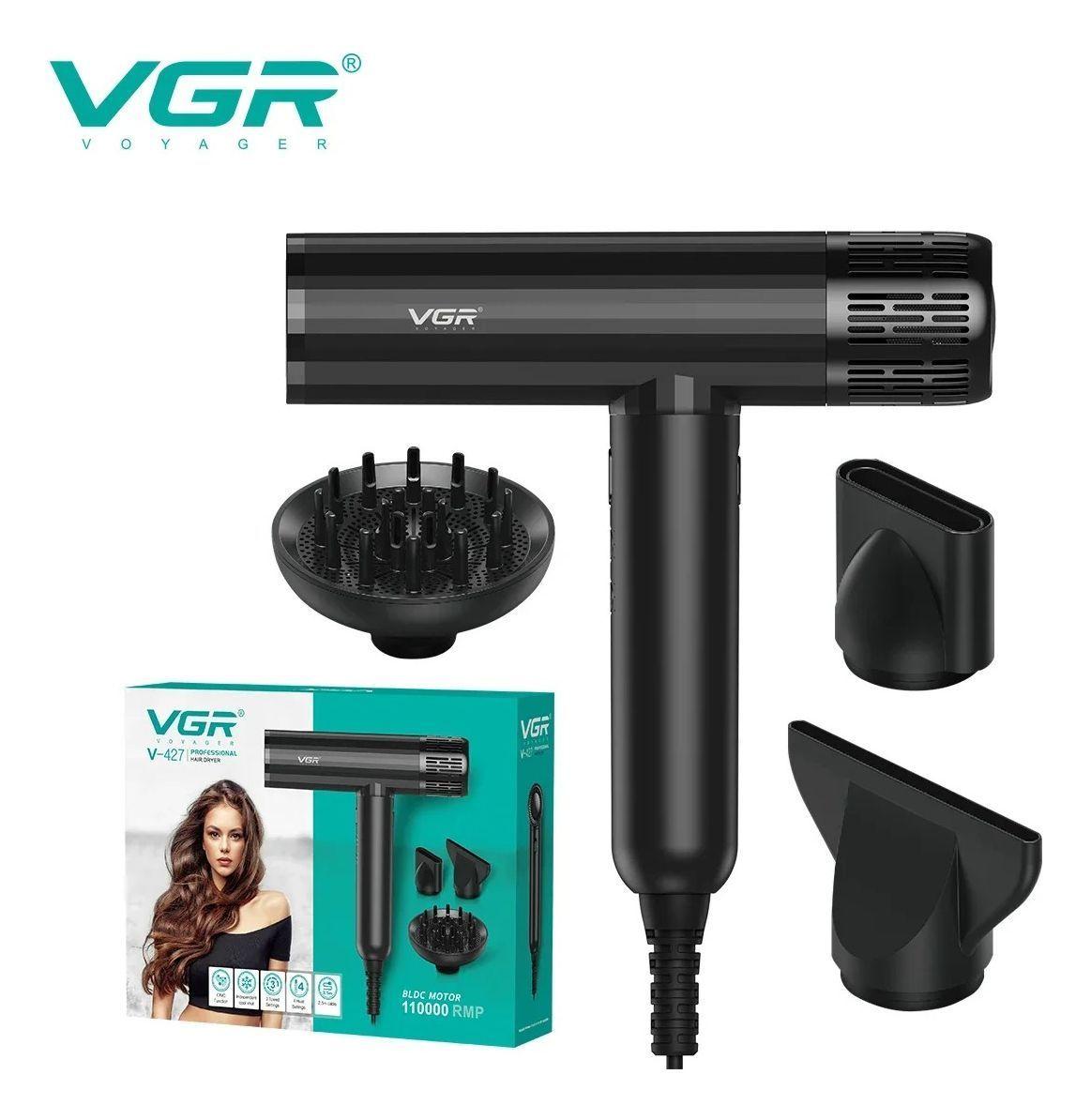 Secador Vgr Profesional V-427 Alto Rendimiento 11000 Rpm Negro-3