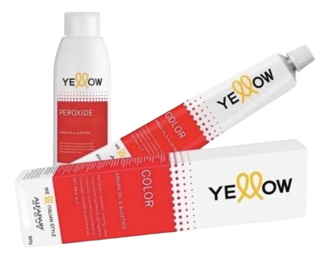 Tintura Yellow Alfaparf 100ml + Oxidante 150ml Permanente Tono 000-3