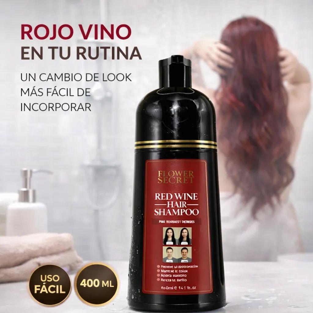 Shampoo Cubre Canas Rojo Flower Secret Color Intenso 400 Ml-4