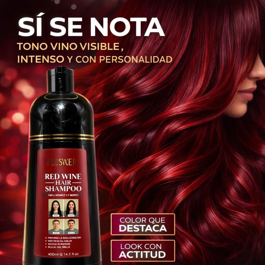 Shampoo Cubre Canas Rojo Flower Secret Color Intenso 400 Ml-6