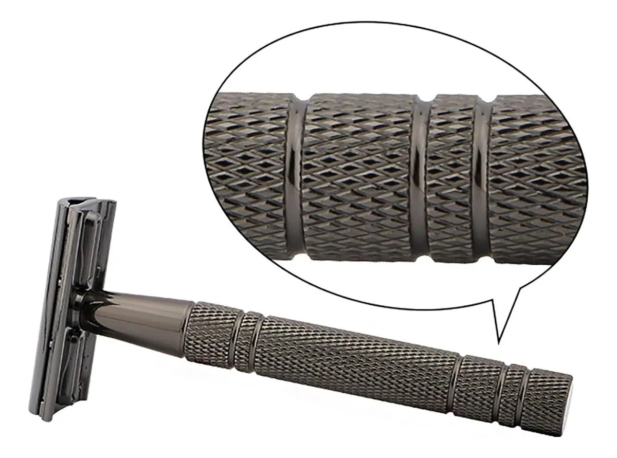 Afeitadora Corporal Masculina Con 10 Hojilla Repuesto Razor Marron-3