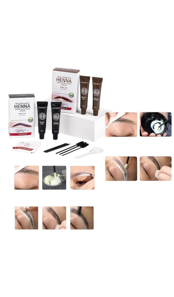 Tinte Semi Permanente Para Cejas Y Pestañas Henna 15ml Negro-3