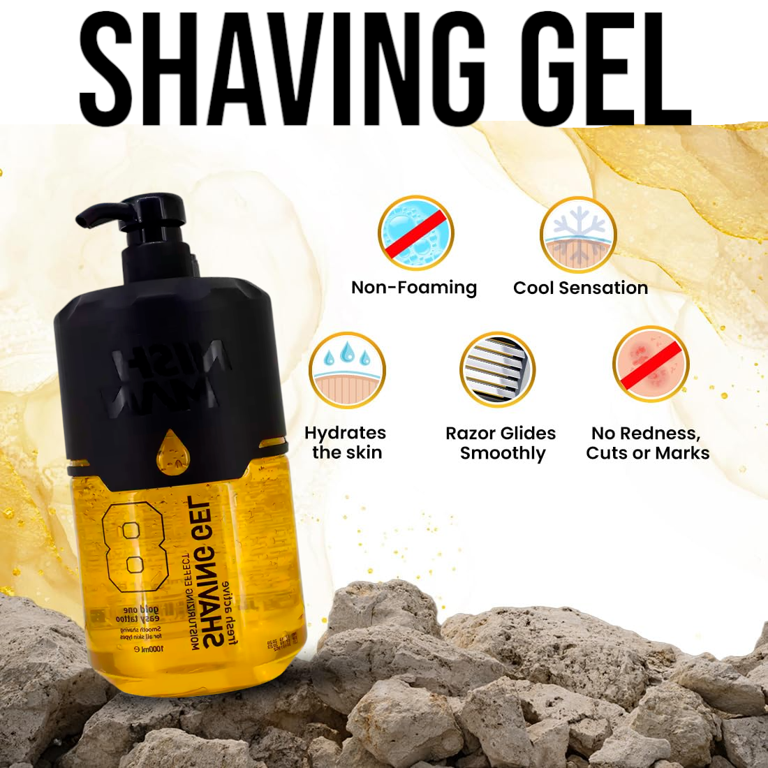 Gel De Afeitar Nishman 1000 Ml Gold One Shaving Gel N8-3