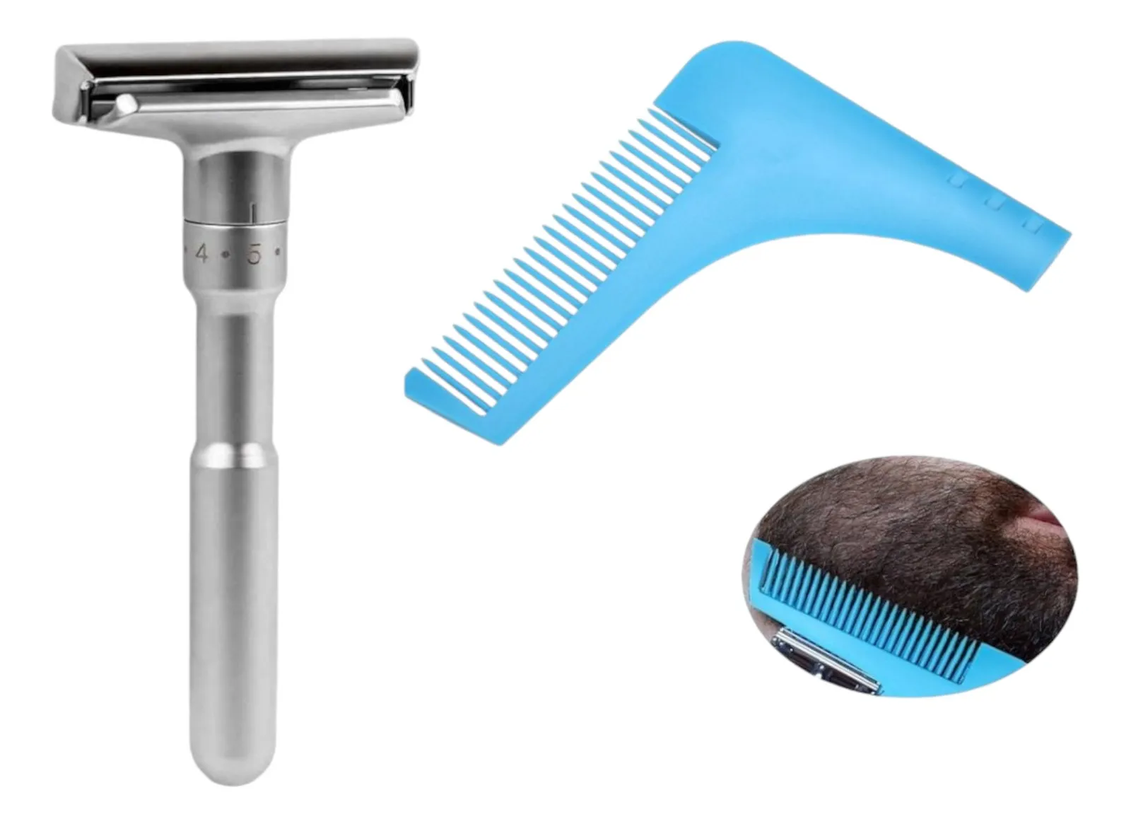 Pack Barba: Rastrillo, Cepillo, After Shave, Gel Y Plantilla Pack 2-2