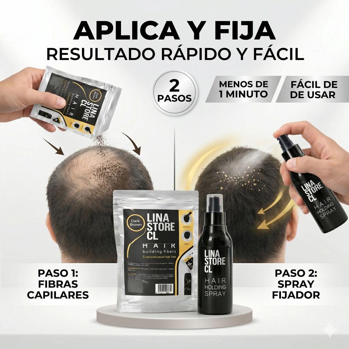 Pack Fijador Capilar Castaño Oscuro + Sobre Recarga Fibra-2