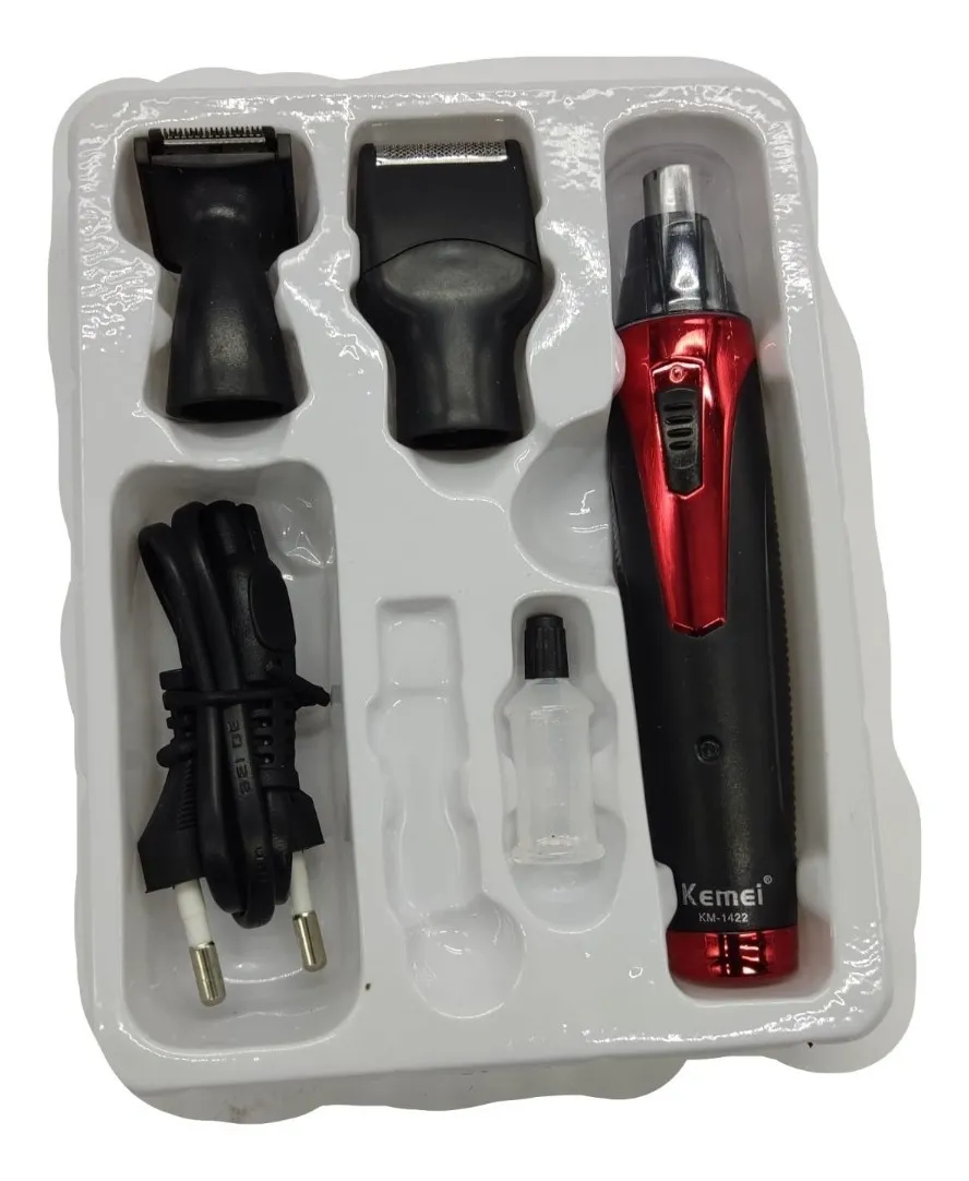 Cortadora De Vello 3 En 1 Nariz Oreja Patillas Kemei Km 1422-2