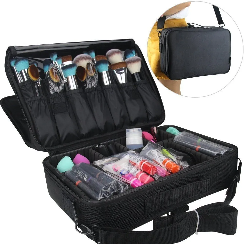 Maleta Bolso Maquillaje Portatil Cosmeticos Viaje Grande-4