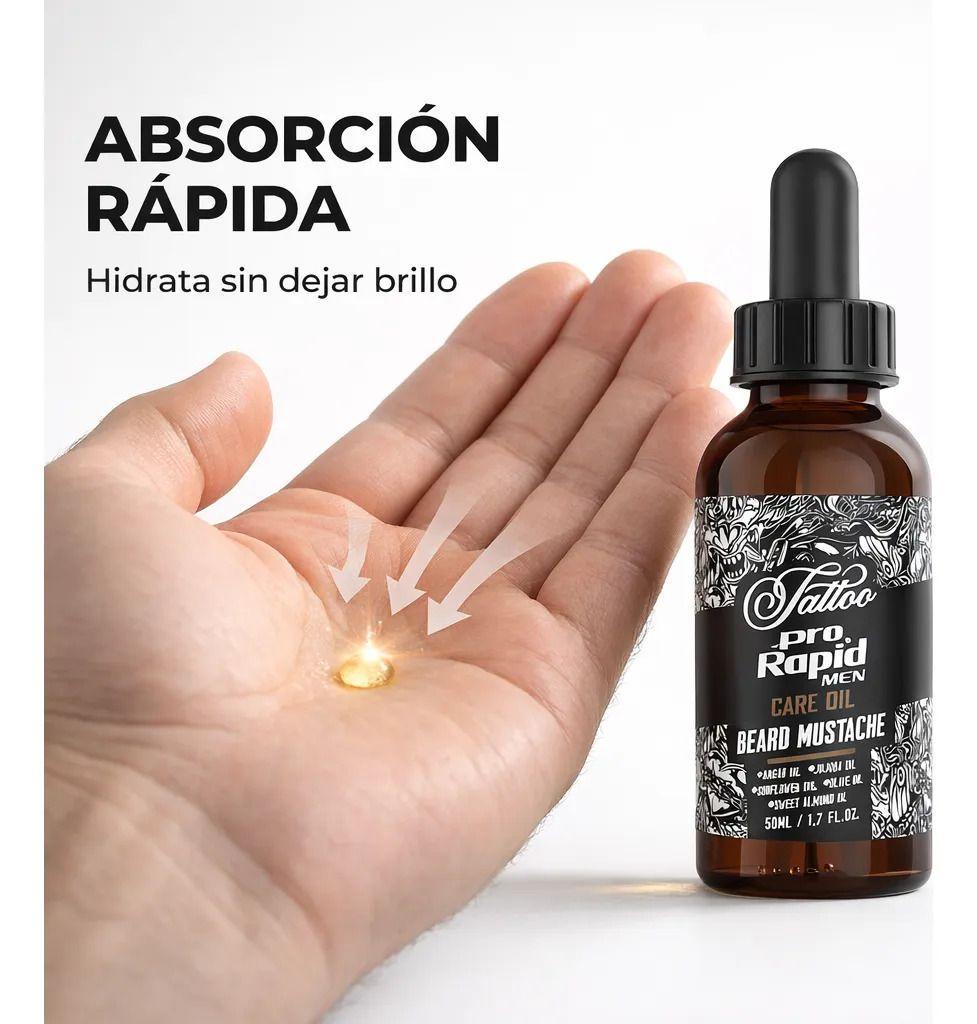 Aceite Barba Hidratación Rápida Sin Grasa Pro Rapid Men 50m-1