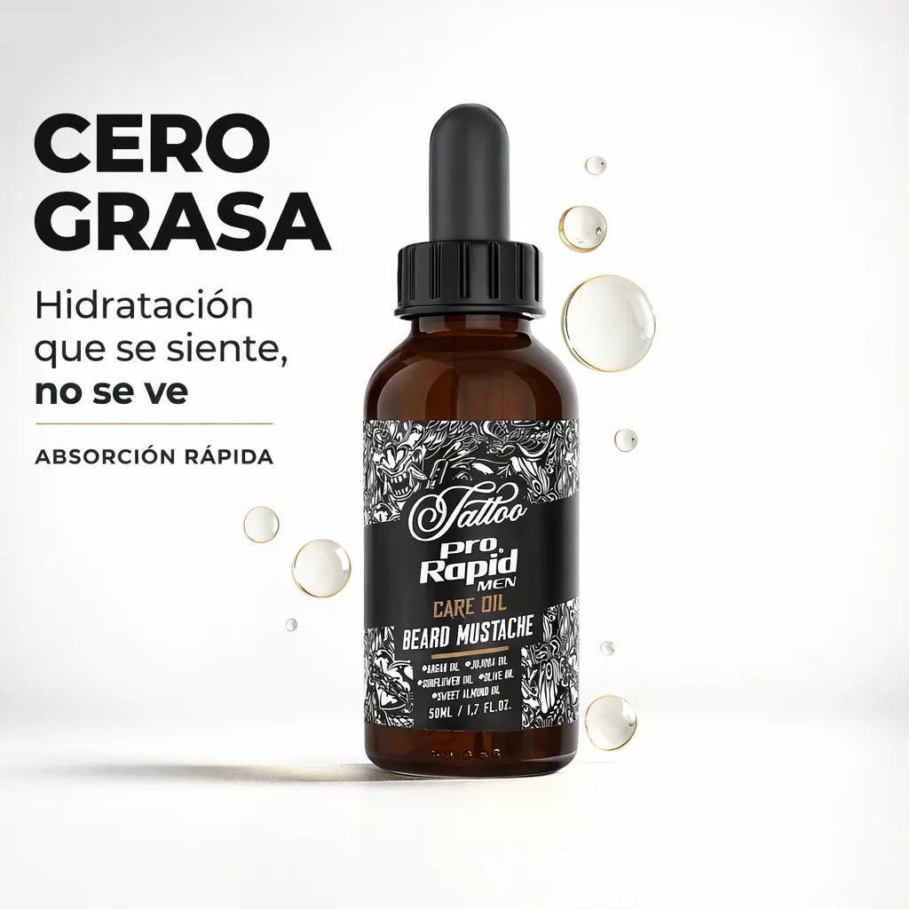 Aceite Barba Hidratación Rápida Sin Grasa Pro Rapid Men 50m-2