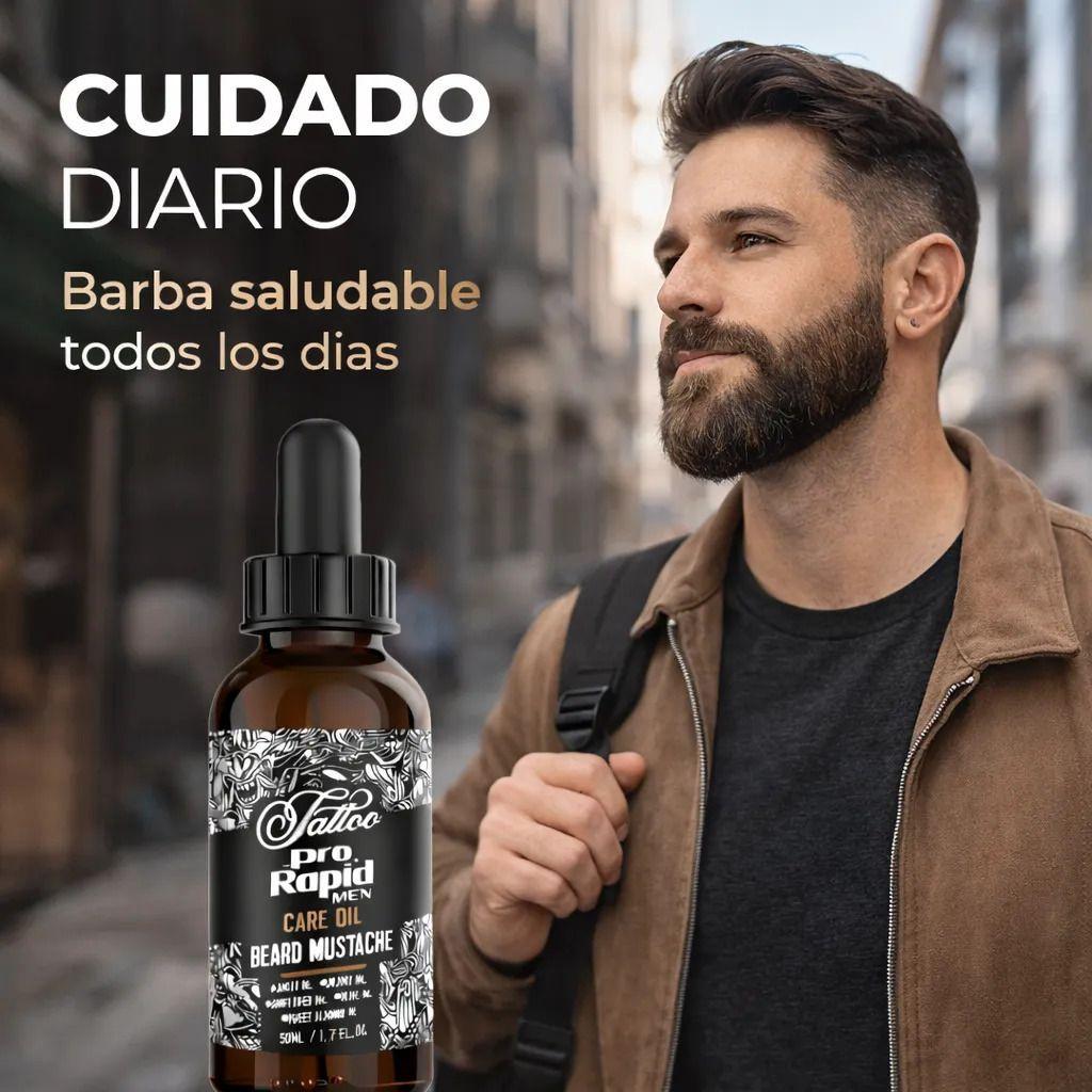 Aceite Barba Hidratación Rápida Sin Grasa Pro Rapid Men 50m-3