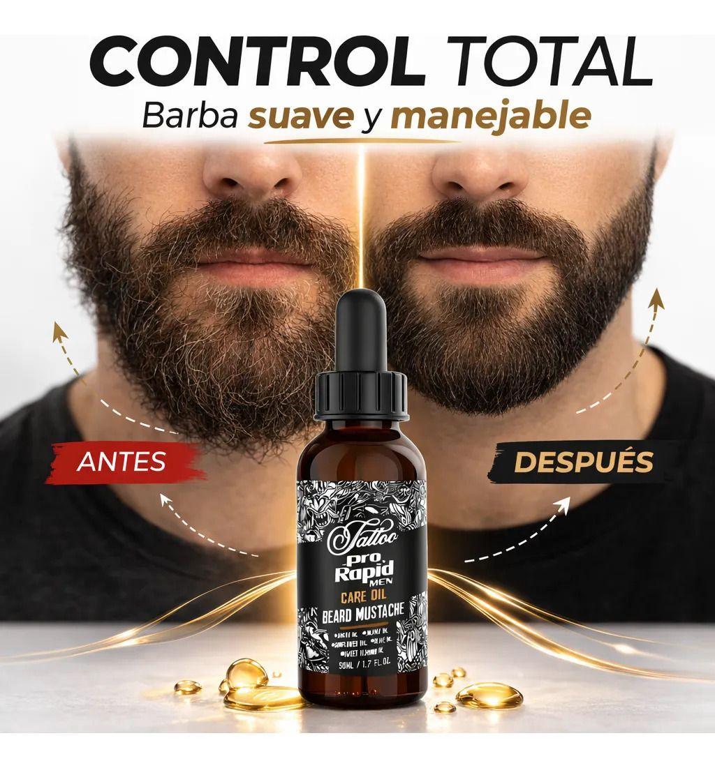Aceite Barba Hidratación Rápida Sin Grasa Pro Rapid Men 50m-5