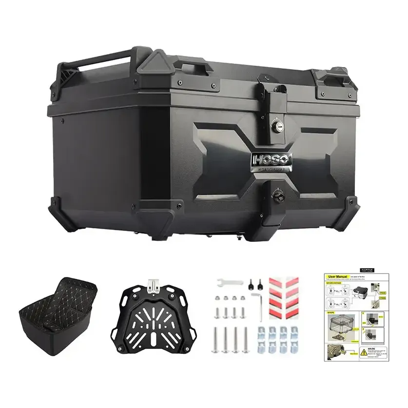 Maleta De Moto 58l Top Case Abs Bloqueo Seguridad-0