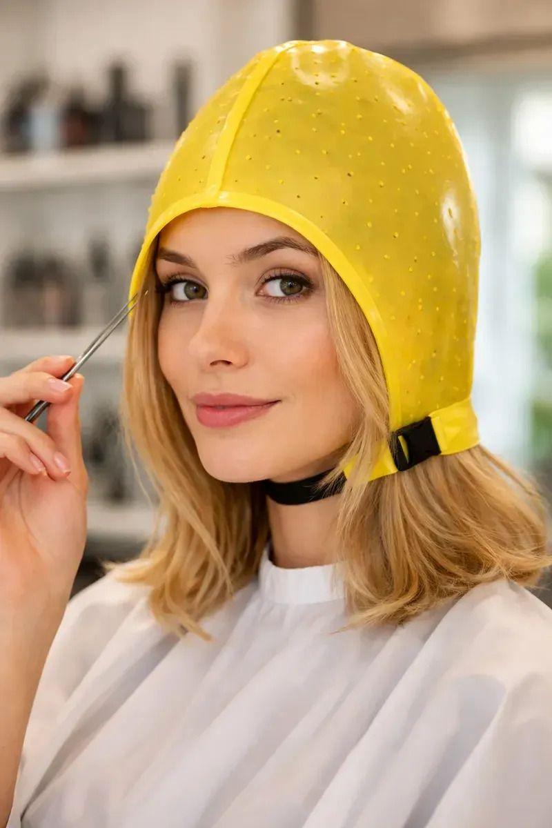 Gorro Mechas Profesional Silicona Flexible Ajustable-3